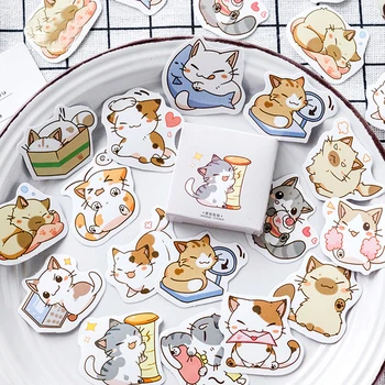 56 PCS Cute Stickers Cat Series Scrapbooking Bullet Journal Stickers Stationery Sticker Flakes Handmade Diary Seal Labels
56 PCS Cute Stickers Cat Series Scrapbooking Bullet Journal Stickers Stationery Sticker Flakes Handmade Diary Seal Labels
