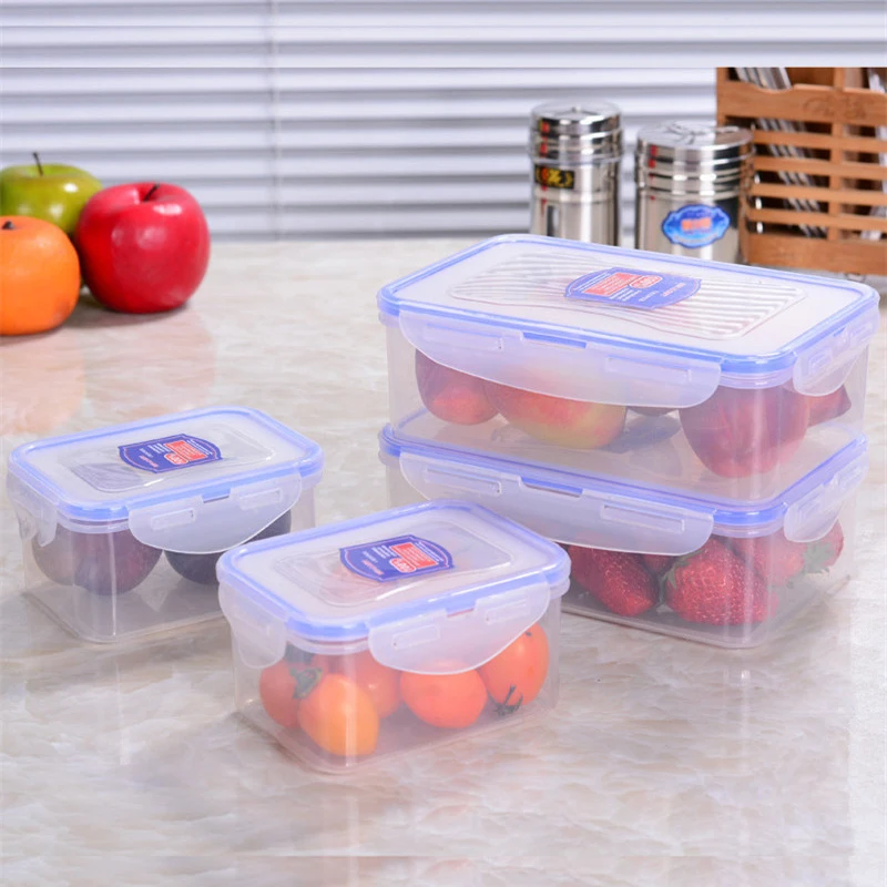 Image 1PCS Kitchen Food Container Big Size Food Preservation Box Plastic PP Microwave Refrigerator Storage Box D3