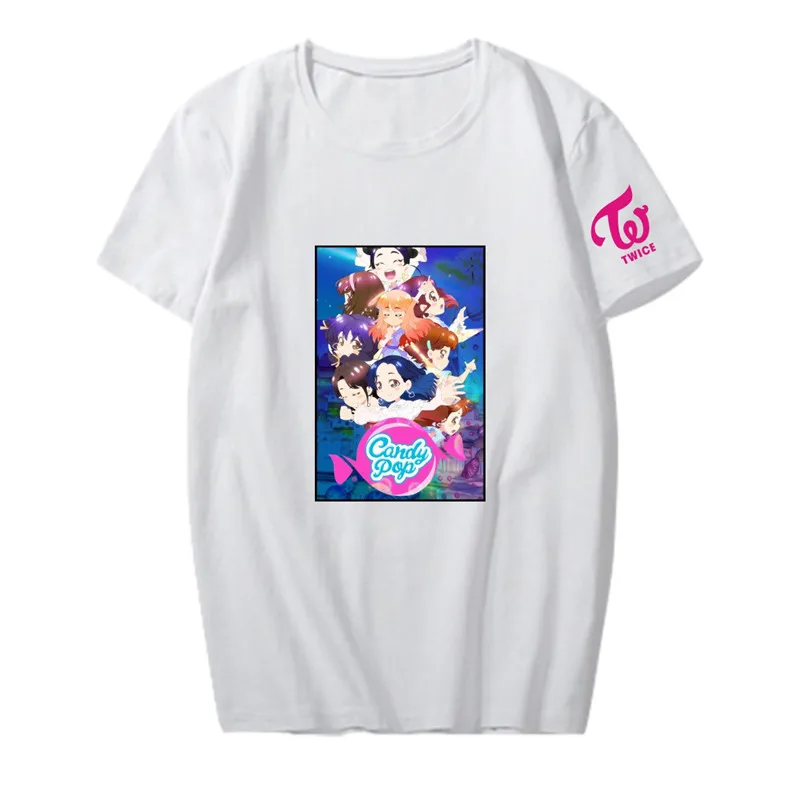 KPOP Korean Fashion TWICE 2018 New Album Candy Pop Lovely Cartoon Cotton Tshirt K-POP T Shirts T-shirt PT692
KPOP Korean Fashion TWICE 2018 New Album Candy Pop Lovely Cartoon Cotton Tshirt K-POP T Shirts T-shirt PT692