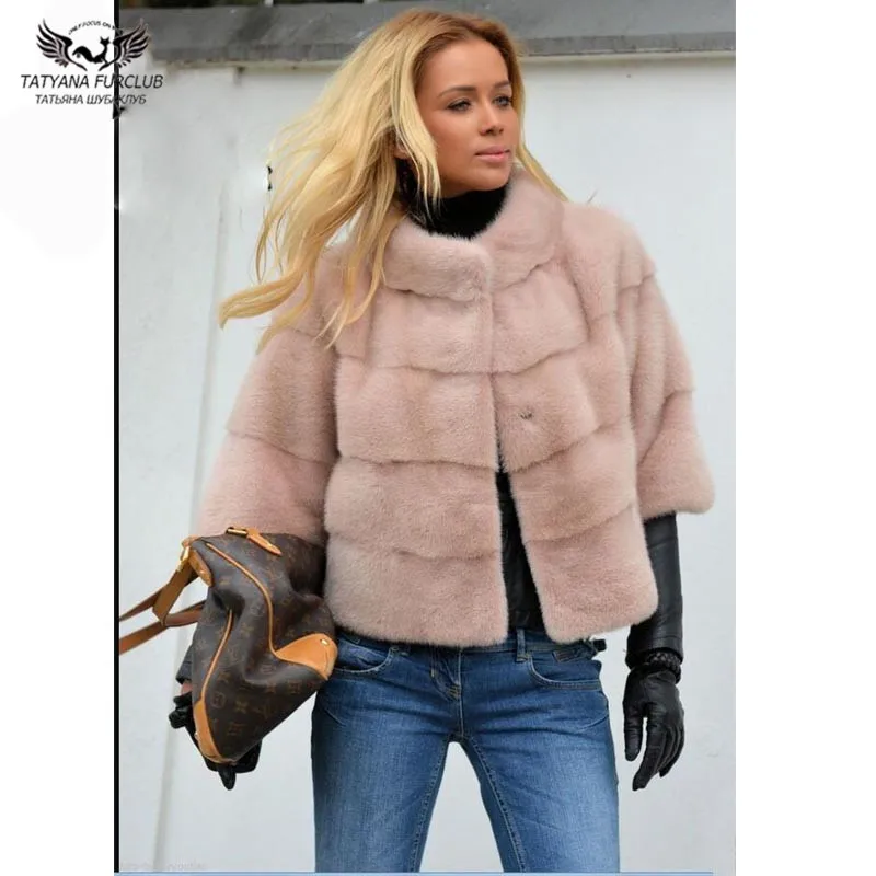 Tatyana FurclubReal Real Mink Fur Coat Women O-Neck Genuine Leather Mink Fur Winter Jacket Short Style Fashion Mink Fur Female
Tatyana FurclubReal Real Mink Fur Coat Women O-Neck Genuine Leather Mink Fur Winter Jacket Short Style Fashion Mink Fur Female
