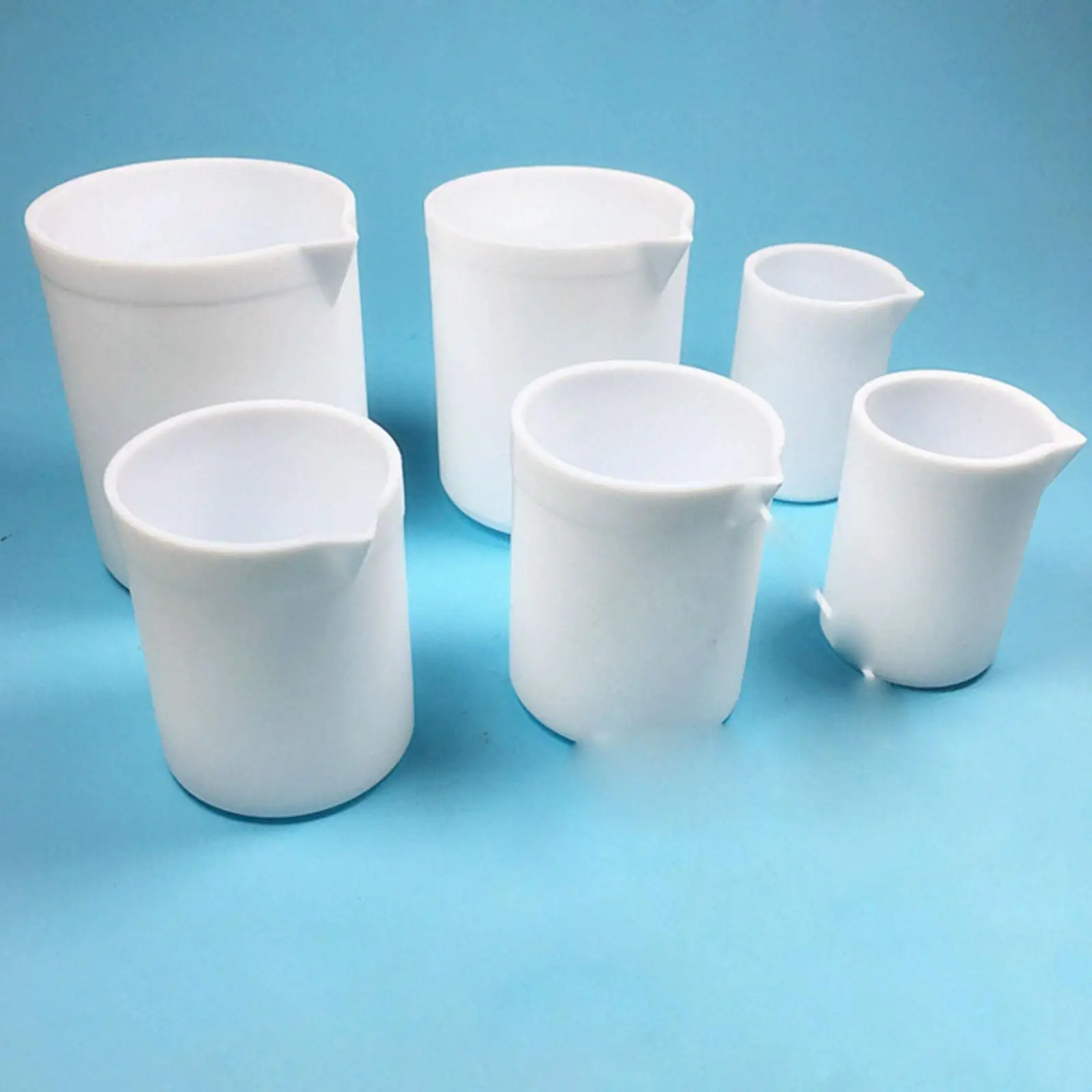 

30ml 50ml 100ml 150ml 200ml 250ml 300ml 350ml 400ml 500ml 1000ml White Measuring Beaker PTFE Silicone