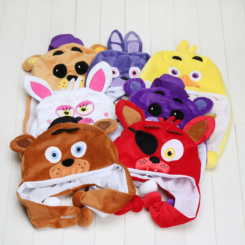 Five Nights At Freddy's FNAF Plush Toy Freddy Fazbear Foxy Bonnie Chica Hat Winter Women Men Children Warm Fluffy cap
Five Nights At Freddy's FNAF Plush Toy Freddy Fazbear Foxy Bonnie Chica Hat Winter Women Men Children Warm Fluffy cap