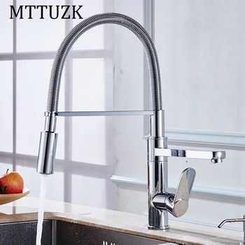 MTTUZK kitchen brass chrome crane faucet,pull out kitchen fauce Spring faucet hot cold mixer tap deck mounted basin faucet
MTTUZK kitchen brass chrome crane faucet,pull out kitchen fauce Spring faucet hot cold mixer tap deck mounted basin faucet