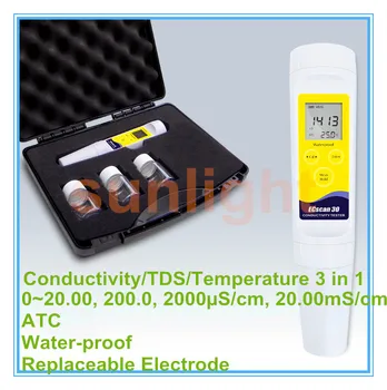 Multi-parameter Conductivity / TDS / Temperature 3 in 1 Meter comes with Calibration Solution
Multi-parameter Conductivity / TDS / Temperature 3 in 1 Meter comes with Calibration Solution