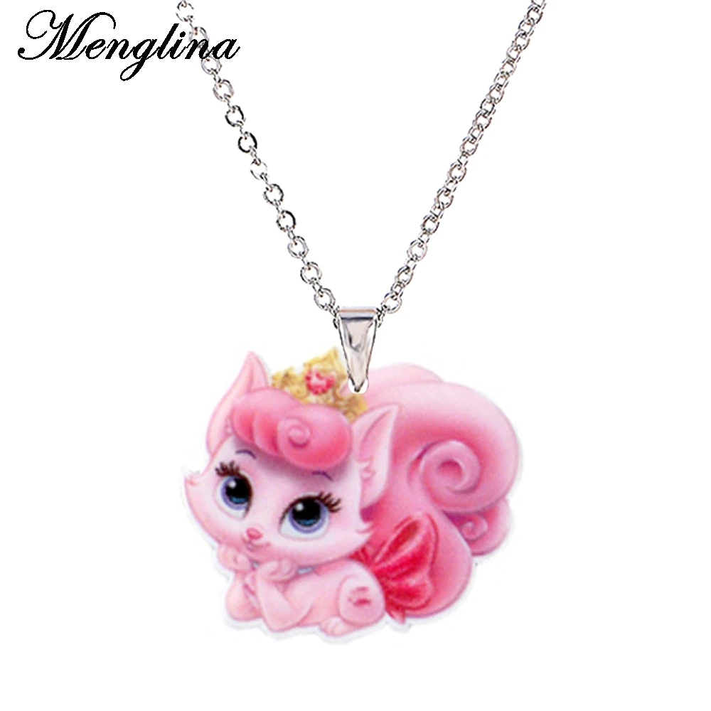 Menglina Fashion Acrylic Cartoon Cat Pendant Necklace For Children Silver Tone Chain Pink Fox Resin Flatback Children's Jewelry
Menglina Fashion Acrylic Cartoon Cat Pendant Necklace For Children Silver Tone Chain Pink Fox Resin Flatback Children's Jewelry
