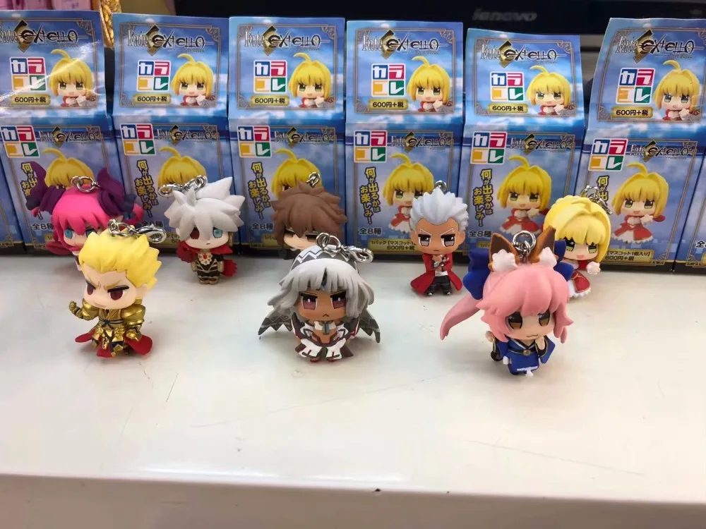 HKXZM аниме 5 см Fate/EXTELLA Saber Nero No Name Archer Gilgamesh Tamamo no Mae Karna Altera ПВХ Фигурки игрушки модель