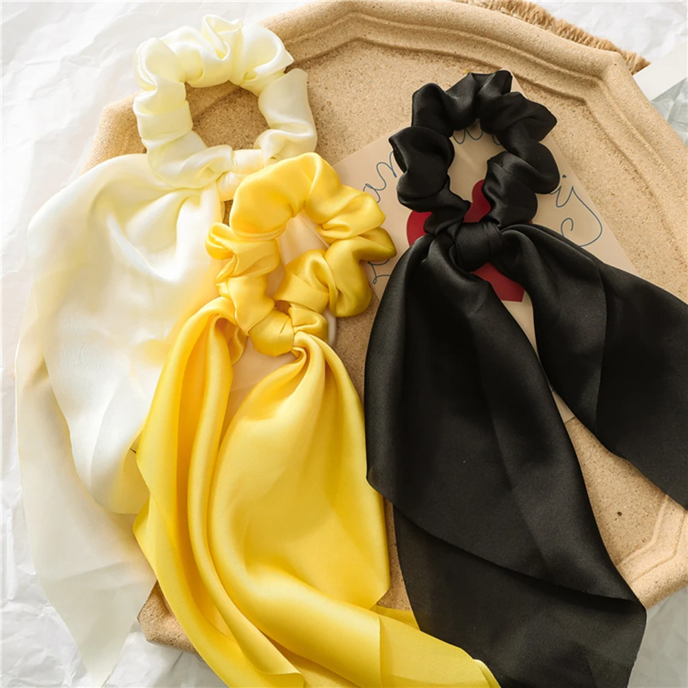 DIY Elastic Hair Bands Bow Streamers Scrunchies Solid Color Silky Satin Horsetail Hair Ties Elegant Headwear Elastic Hair Bands
DIY Elastic Hair Bands Bow Streamers Scrunchies Solid Color Silky Satin Horsetail Hair Ties Elegant Headwear Elastic Hair Bands