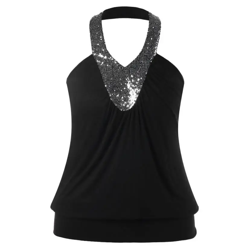 New T Shirt Women Fashion Casual Halter Sequins Open Back Backless Tank Top Sleeveless hot girl Vest Cropped Feminino
New T Shirt Women Fashion Casual Halter Sequins Open Back Backless Tank Top Sleeveless hot girl Vest Cropped Feminino