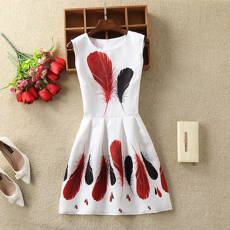 Summer Women Floral Print A-Line Dress Crew Neck Sleeveless Tank Mini Dresses and Sarafans Tutu dresses For Women Vestidos
Summer Women Floral Print A-Line Dress Crew Neck Sleeveless Tank Mini Dresses and Sarafans Tutu dresses For Women Vestidos