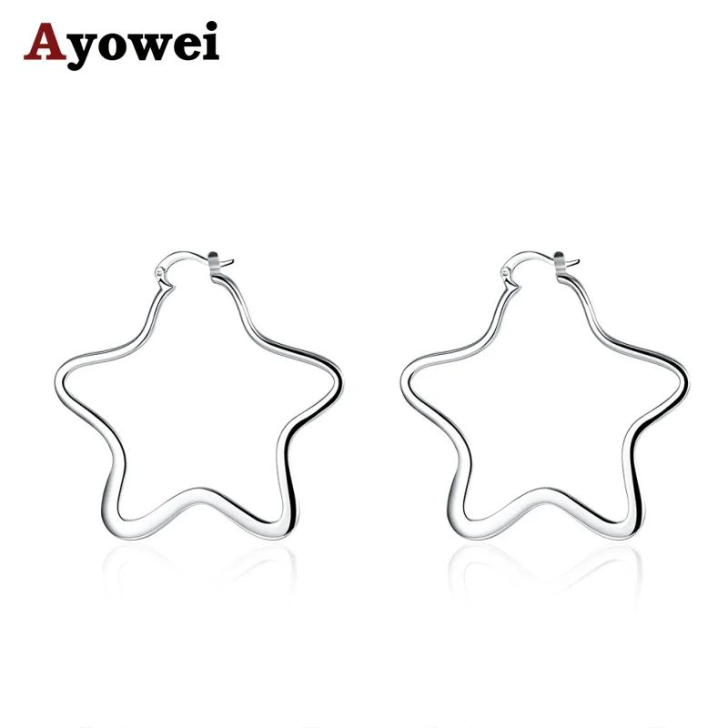 Ayowei simple easy chic silver color star shaped earrings women fashion daily casual style jewelry JE1194A
Ayowei simple easy chic silver color star shaped earrings women fashion daily casual style jewelry JE1194A