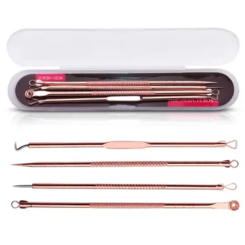 4 pcs Professional Acne Blackhead Removal Needles Stainless Pimple Rose Gold Style Dual Heads Needle Pimple Beauty Kit Set
4 pcs Professional Acne Blackhead Removal Needles Stainless Pimple Rose Gold Style Dual Heads Needle Pimple Beauty Kit Set