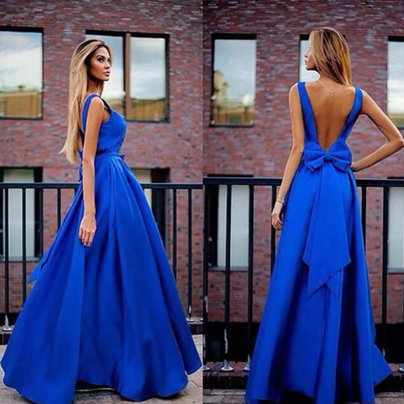 Women's Dresses 2018 Summer High Quality Sexy Deep V-neck Sleeveless Backless Bow Dress Free Shipping High waist fashion Dress
Women's Dresses 2018 Summer High Quality Sexy Deep V-neck Sleeveless Backless Bow Dress Free Shipping High waist fashion Dress