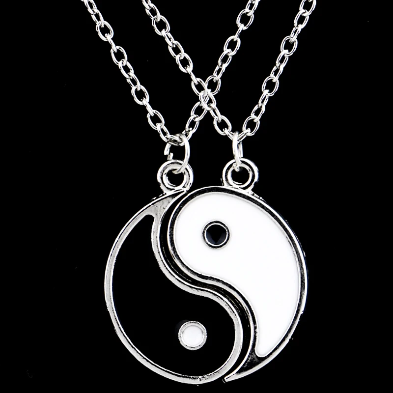 Yin Yang Necklace Chain Charm Pendant Black White 2PC/Set Best Friend Necklace Friendship Gifts Women Men Jewelry
Yin Yang Necklace Chain Charm Pendant Black White 2PC/Set Best Friend Necklace Friendship Gifts Women Men Jewelry