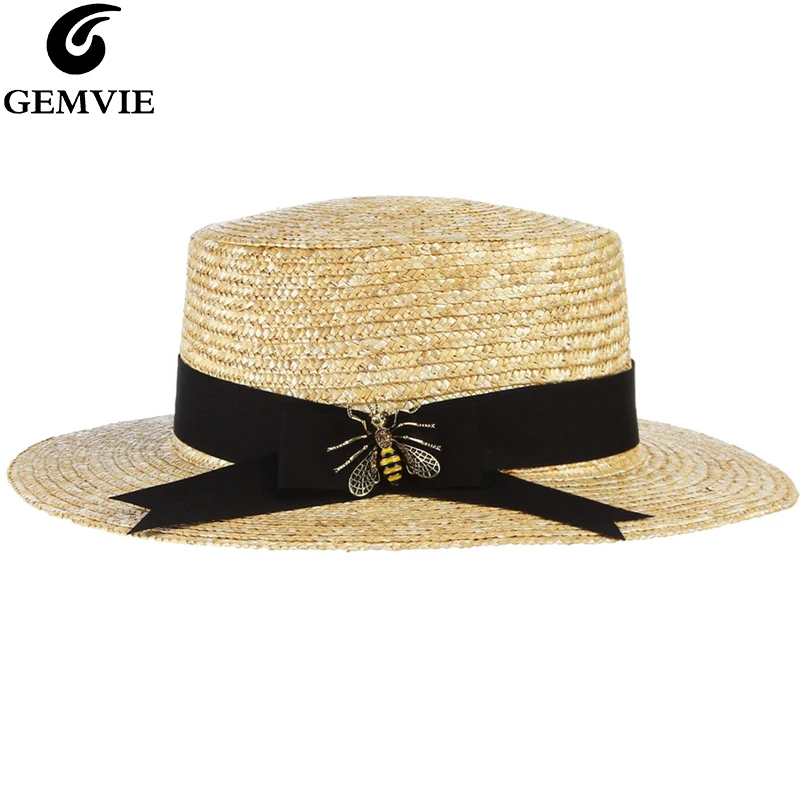 GEMVIE 2019 New Bee Boater Hat Summer Hat For Women Flat Top Brim Multi Ribbons Ladies 100% Straw Hat Woven Sun Beach Cap Panama
GEMVIE 2019 New Bee Boater Hat Summer Hat For Women Flat Top Brim Multi Ribbons Ladies 100% Straw Hat Woven Sun Beach Cap Panama