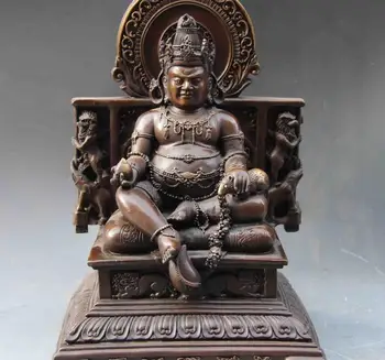 Tiber Buddhism Temple Copper Bronze Yellow God of wealth Jambhala Buddha Statue
Tiber Buddhism Temple Copper Bronze Yellow God of wealth Jambhala Buddha Statue