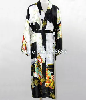 Vintage Black Women Faux Silk Long Robe Chinese National Trends Nightwear Kimono Yukata Bath Gown Size S M L XL XXL XXXL NR024
Vintage Black Women Faux Silk Long Robe Chinese National Trends Nightwear Kimono Yukata Bath Gown Size S M L XL XXL XXXL NR024
