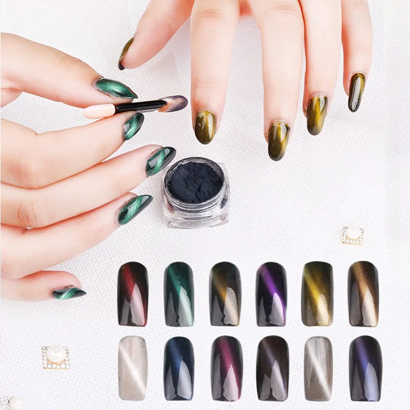 3D Cat Eye Magnet Nail Glitter Powder Magnetic Mirror Effect Pigment Nail Art Decorations Polish Gel Dust
3D Cat Eye Magnet Nail Glitter Powder Magnetic Mirror Effect Pigment Nail Art Decorations Polish Gel Dust