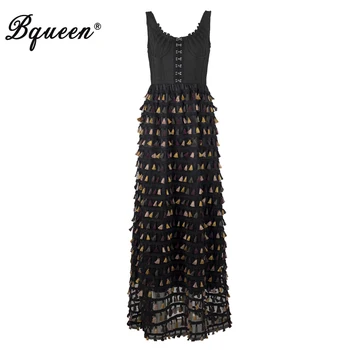 Bqueen 2019 Elegant Black Spaghetti Strap Small Tassel Floor Length Women Party Bandage Dress Sexy Deep V Backless Women Dress
Bqueen 2019 Elegant Black Spaghetti Strap Small Tassel Floor Length Women Party Bandage Dress Sexy Deep V Backless Women Dress