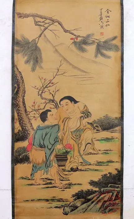 Rare Old Chinese QingDyansty Scroll painting,Fairies,exquisite designs,Hand-carved,Ancient,free shipping
Rare Old Chinese QingDyansty Scroll painting,Fairies,exquisite designs,Hand-carved,Ancient,free shipping