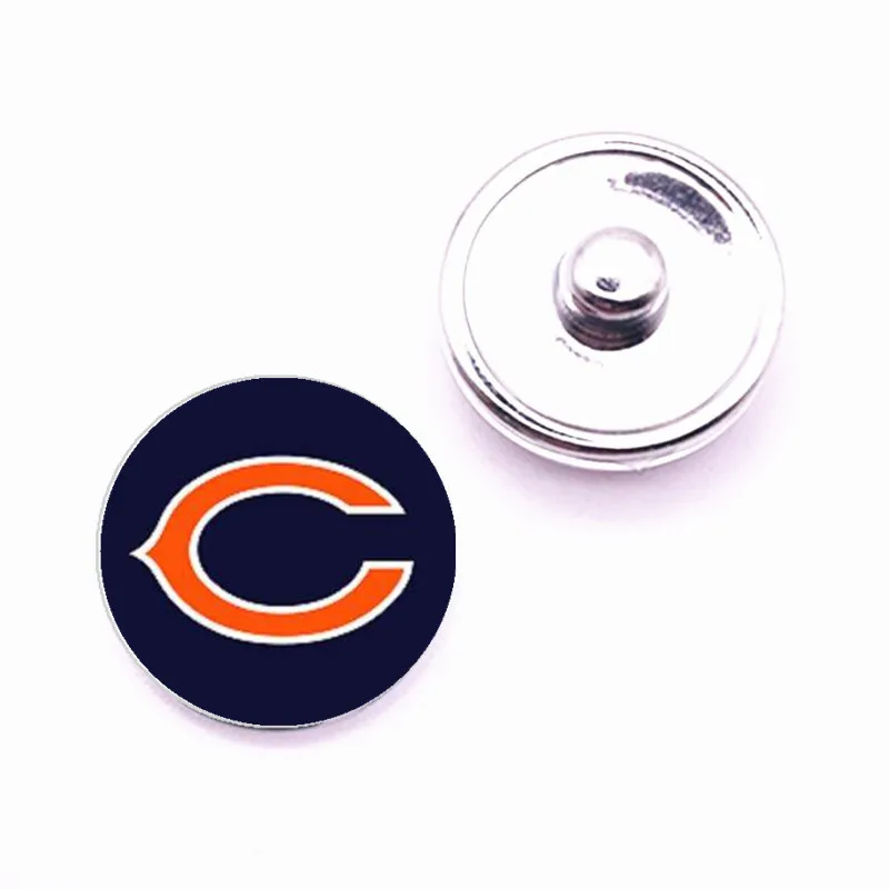 Round 18mm Glass Football Sports Team Chicago Snap Button Charms Fit DIY Snap Button Bracelet & Necklace & Earrings Jewelry
Round 18mm Glass Football Sports Team Chicago Snap Button Charms Fit DIY Snap Button Bracelet & Necklace & Earrings Jewelry