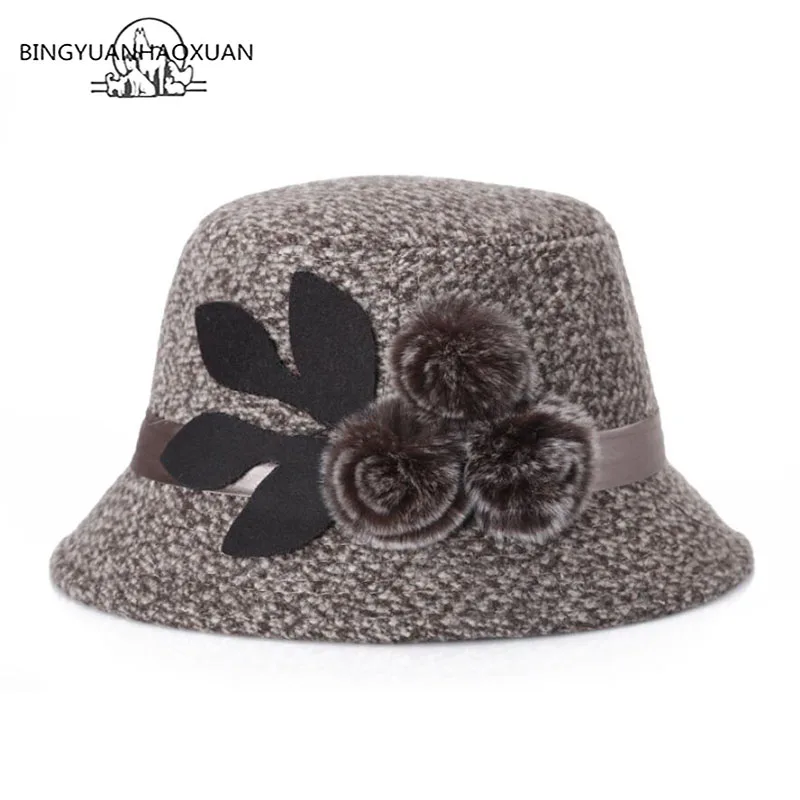 BINGYUANHAOXUAN Women's Winter Hat Felt Woolen with Buckle & Wide Brim & Flowers Black/Red/Khaki/Gray
BINGYUANHAOXUAN Women's Winter Hat Felt Woolen with Buckle & Wide Brim & Flowers Black/Red/Khaki/Gray