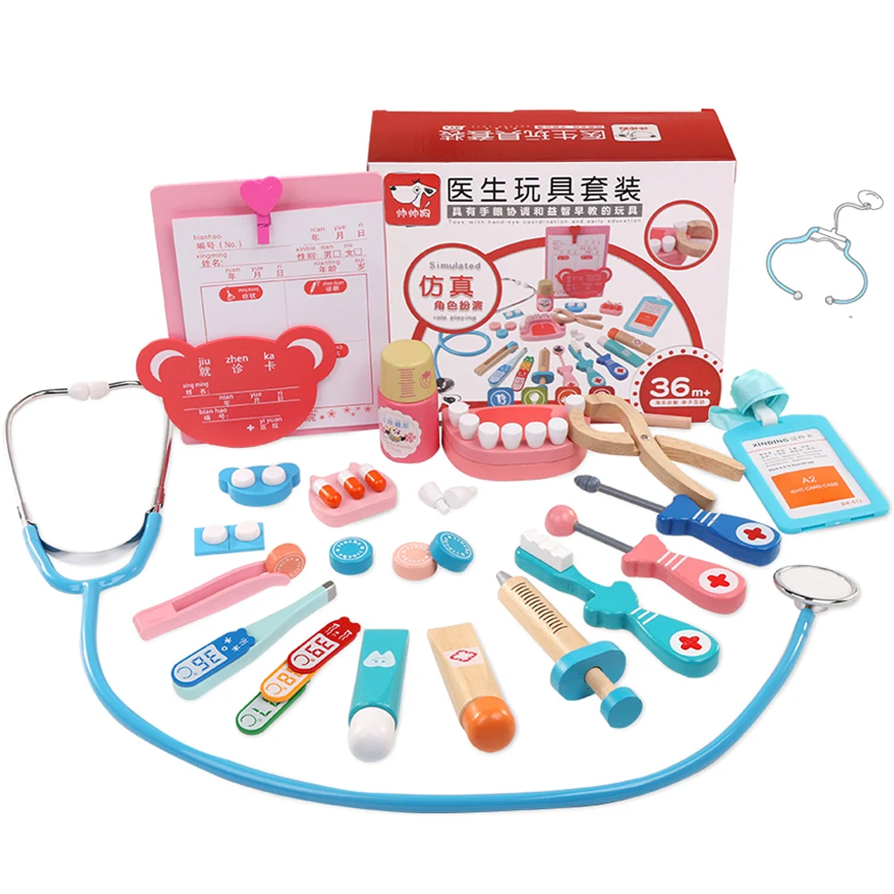 Wooden Toys Pretend Play Doctor Set Medical Kit Kids Educational Role Play Classic Toys Simulation Doctor Toy for Children
Wooden Toys Pretend Play Doctor Set Medical Kit Kids Educational Role Play Classic Toys Simulation Doctor Toy for Children