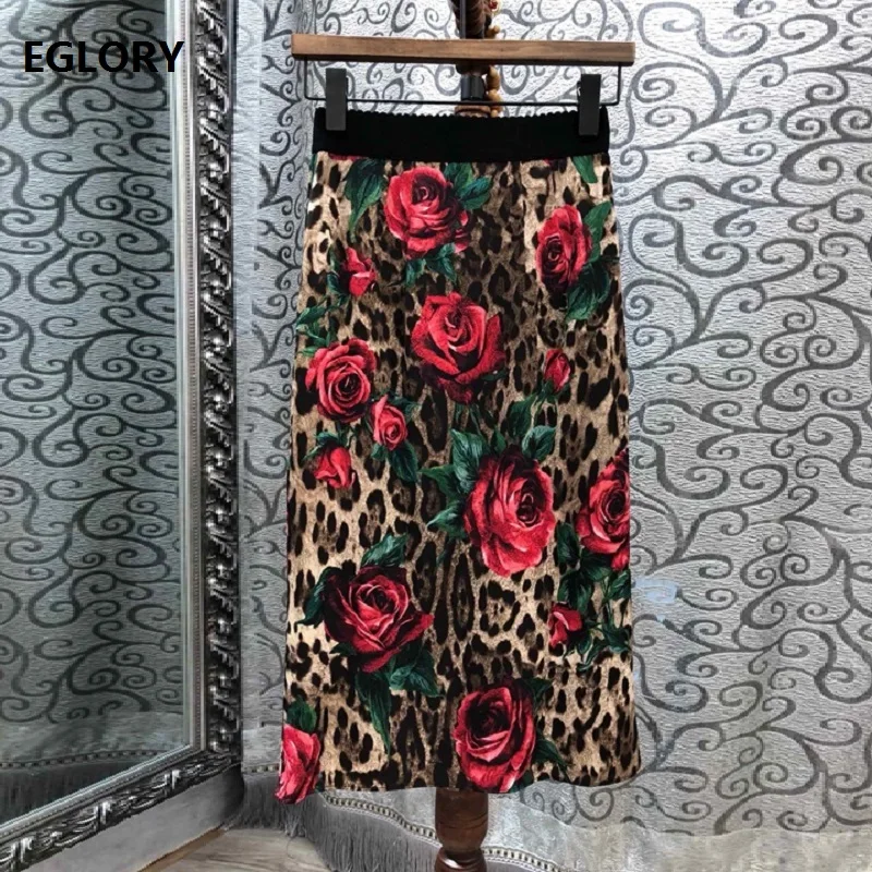 Top Quality New 2019 Spring Summer Fashion Skirt Women Sexy Wild Leopard Rose Flower Print Mid-Calf Length Casual Pencil Skirt
Top Quality New 2019 Spring Summer Fashion Skirt Women Sexy Wild Leopard Rose Flower Print Mid-Calf Length Casual Pencil Skirt