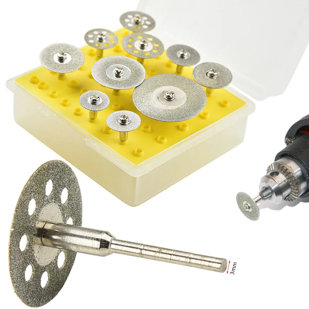 10 Pcs Diamond Cutting Discs Saw Blade Cut Off Wheel Set For Rotary Tool 10Pcs Diamond Cutting Discs oated Electroplated
10 Pcs Diamond Cutting Discs Saw Blade Cut Off Wheel Set For Rotary Tool 10Pcs Diamond Cutting Discs oated Electroplated