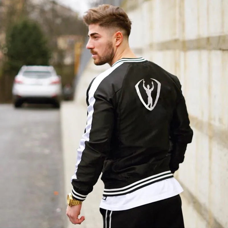 Jacket Coat Men Sport gym Bomber Jacket Streetwear (7)
