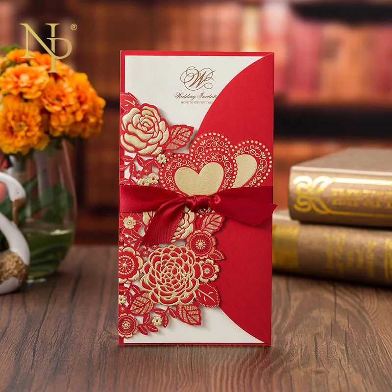 Nicro 1pc Sample Red Laser Cut Wedding Invitations Card Rose Heart Greeting Ribbon Envelopes Party Favor Decoration #Oth118
Nicro 1pc Sample Red Laser Cut Wedding Invitations Card Rose Heart Greeting Ribbon Envelopes Party Favor Decoration #Oth118