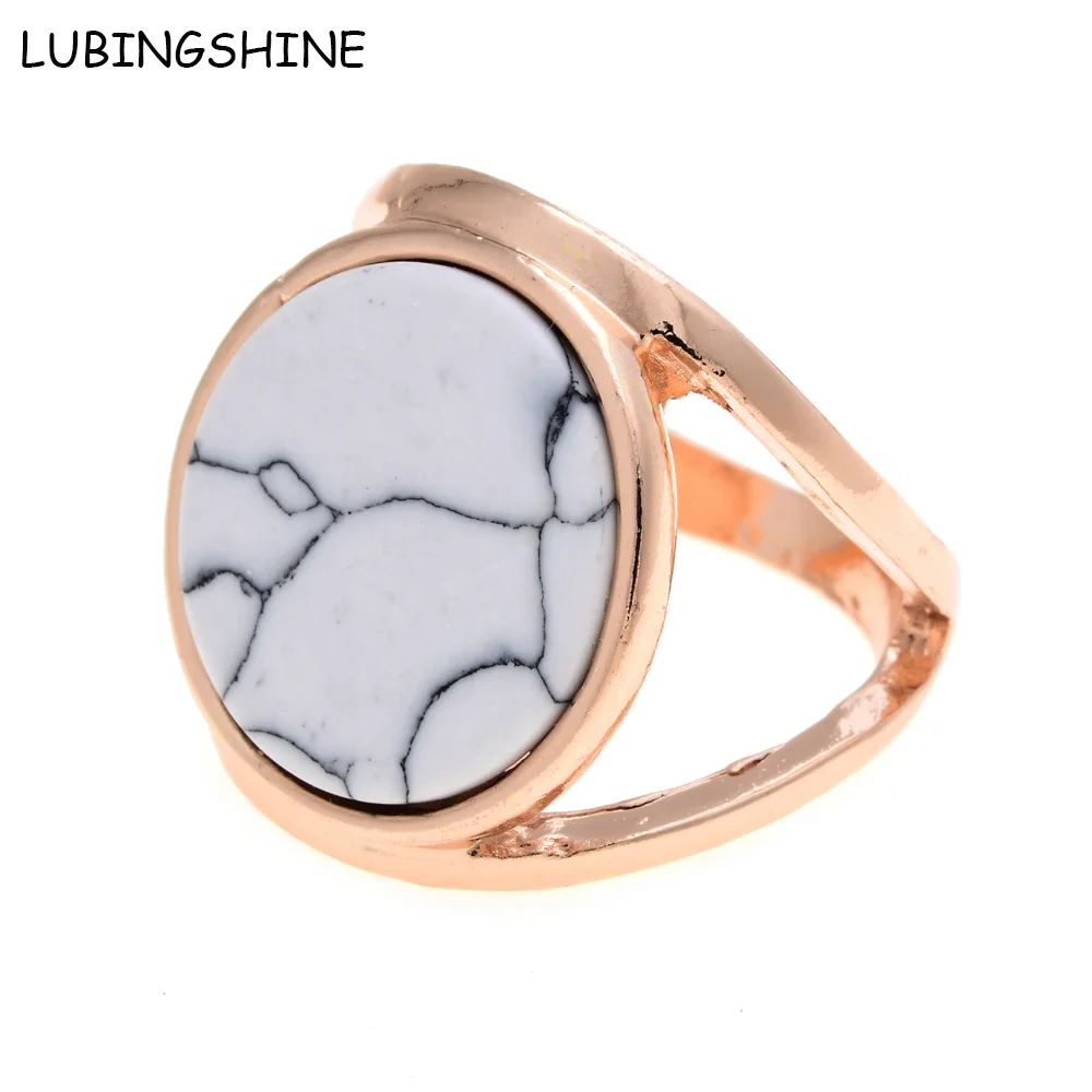 LUBINGSHINE Faux Marbled Stone Ring Woman Double Layer Gold Color anillos mujer Punk White Round Geometry Ring
LUBINGSHINE Faux Marbled Stone Ring Woman Double Layer Gold Color anillos mujer Punk White Round Geometry Ring