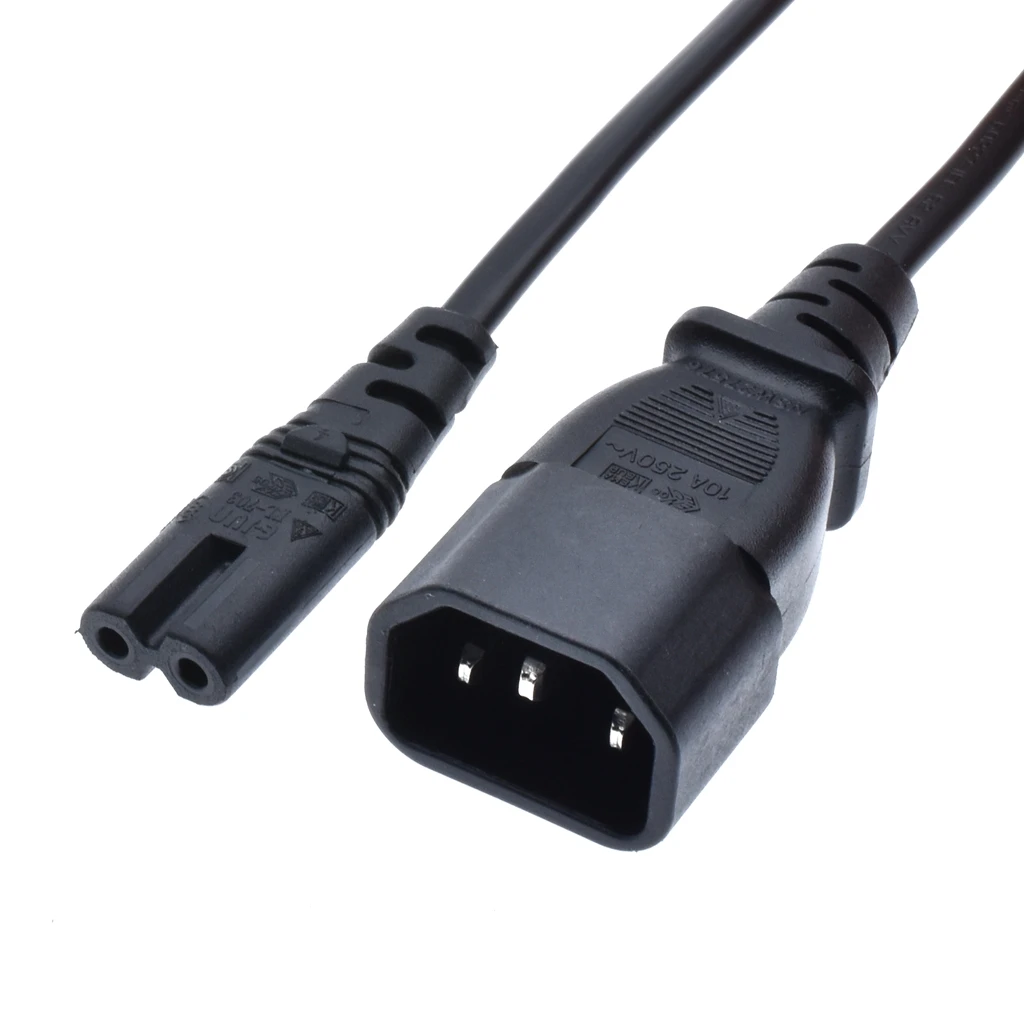 IEC 320 C14 to C7 Extension Power Cord ,IEC C13 to C7 Exchanger Cord,IEC 3P Male to 2P Female Power Extension Cable,1m/3ft
IEC 320 C14 to C7 Extension Power Cord ,IEC C13 to C7 Exchanger Cord,IEC 3P Male to 2P Female Power Extension Cable,1m/3ft