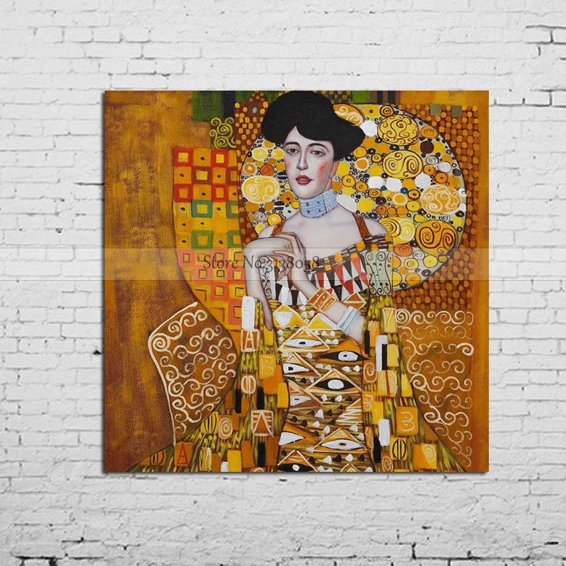 Free Shipping 100% handmade Oil Painting Reproduction on Linen Canvas Portrait of Adele Bloch-Bauer by gustav klimt Oil Painting
Free Shipping 100% handmade Oil Painting Reproduction on Linen Canvas Portrait of Adele Bloch-Bauer by gustav klimt Oil Painting