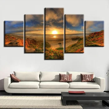 Wall Art Modular Poster Frame HD Printed 5 Panel Sunset Sea View Painting Modern Canvas Living Room Pictures Home Decoration
Wall Art Modular Poster Frame HD Printed 5 Panel Sunset Sea View Painting Modern Canvas Living Room Pictures Home Decoration
