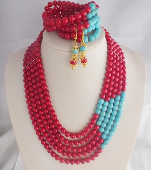 New Arrival! Red Coral Green Natural stone Elegant Women Party Necklace Earrings Set African Beads Costume Jewelry Sets Z-2246
New Arrival! Red Coral Green Natural stone Elegant Women Party Necklace Earrings Set African Beads Costume Jewelry Sets Z-2246