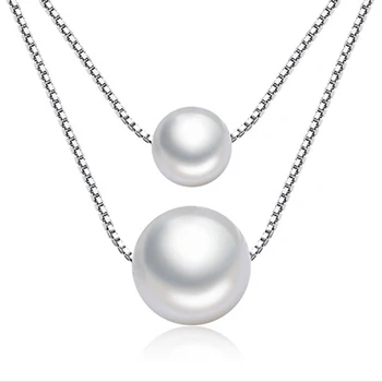 Brand Design Double Layers Long Necklace Women Fashion Silver Chain Fresh Water Pearl Pendant Necklaces Jewelry For Ladies
Brand Design Double Layers Long Necklace Women Fashion Silver Chain Fresh Water Pearl Pendant Necklaces Jewelry For Ladies
