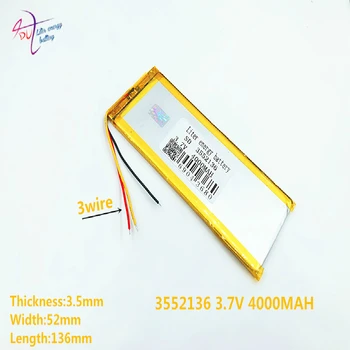 3 line 3552136 3550135 3.7 V 4000mah Liter energy battery lithium polymer tablet MID panel
3 line 3552136 3550135 3.7 V 4000mah Liter energy battery lithium polymer tablet MID panel