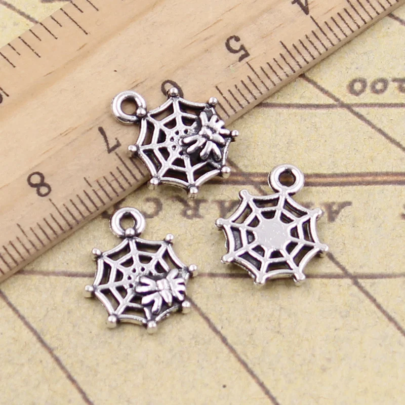 15pcs/lot Charms spider cobweb 17x14mm Tibetan Silver Pendants Antique Jewelry Making DIY Handmade Craft for Bracelet Necklace
15pcs/lot Charms spider cobweb 17x14mm Tibetan Silver Pendants Antique Jewelry Making DIY Handmade Craft for Bracelet Necklace