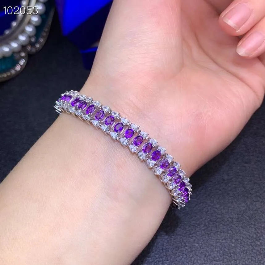 luxury purple Amethyst gemstone bracelet for women jewelry real 925 silver natural gem good color summer necessary gift
luxury purple Amethyst gemstone bracelet for women jewelry real 925 silver natural gem good color summer necessary gift