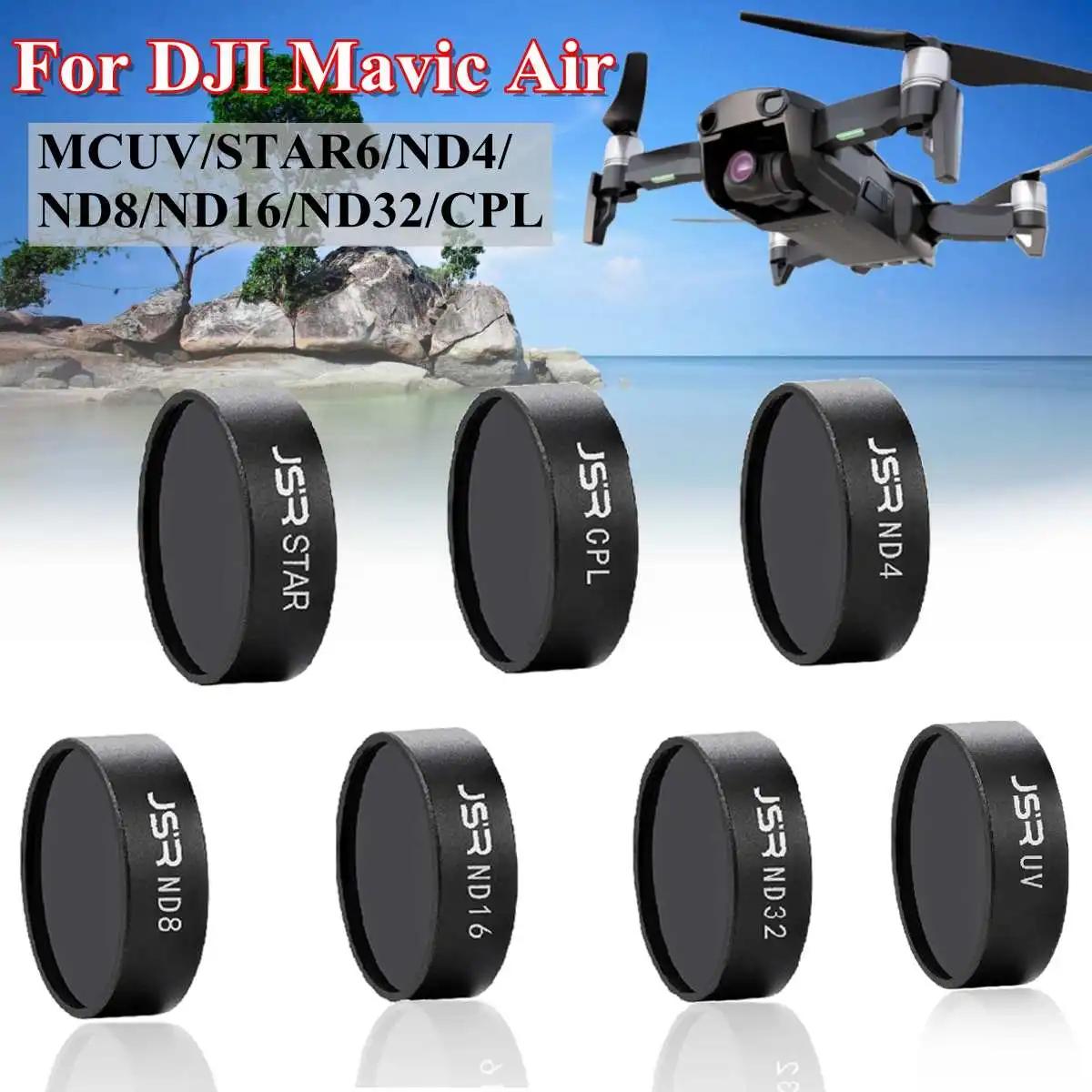 Drone Filter ND8/ND16/ND32 ND64 CPL STAR MCUV with Dimming Effect Mirror Set For DJI Mavic Air Optical Glass Lens Accessory
Drone Filter ND8/ND16/ND32 ND64 CPL STAR MCUV with Dimming Effect Mirror Set For DJI Mavic Air Optical Glass Lens Accessory