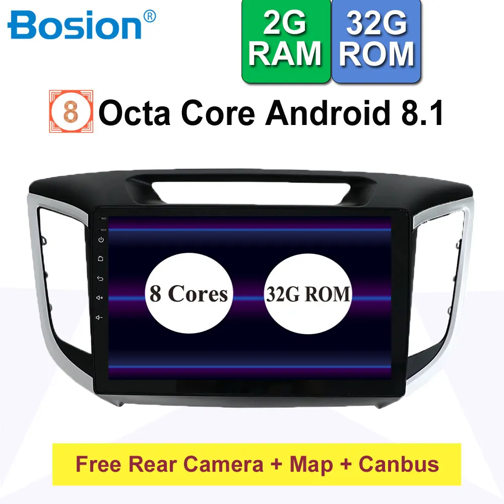 Octa Core Android 8.1 For Hyundai Creta ix25 2014-2018 Radio 32G ROM GPS Navi Steering wheel control DAB OBD
Octa Core Android 8.1 For Hyundai Creta ix25 2014-2018 Radio 32G ROM GPS Navi Steering wheel control DAB OBD