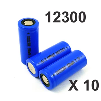 10pcs 3.7v ICR 12300 rechargeable lithium ion battery cell 350MAH for LED flashlight torch and speaker
10pcs 3.7v ICR 12300 rechargeable lithium ion battery cell 350MAH for LED flashlight torch and speaker