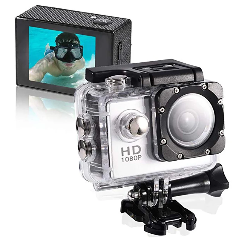 

Outdoor Tool Action Camera HD 1080P Adjustable Underwater Recorder Sports Cameras For Swimming Surfing Diving