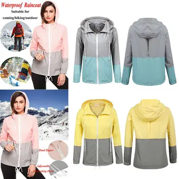 2019 New Hot Women Windbreaker Casual Spring Autumn Lightweight Jacket Hooded Patchwork Contrast Color Zipper up Jackets Outwear
2019 New Hot Women Windbreaker Casual Spring Autumn Lightweight Jacket Hooded Patchwork Contrast Color Zipper up Jackets Outwear