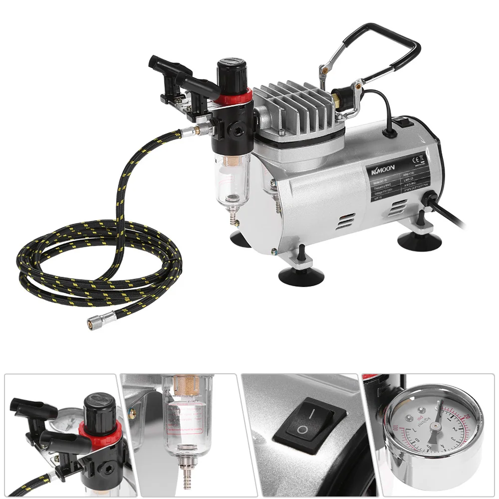 TimberTech Airbrush Kit with Compressor, Multi-Purpose Airbrush Compressor Set, Dual Action Gravity Feed Airbrush Kit with Airbrush Gun Hose for