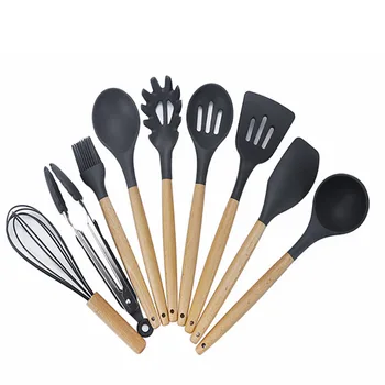 Silicone Cooking Tools Set Heat-resistant Turner Tongs Spatula Spoon Kitchen Cooking Utensils Set With Storage Box Kitchen Tools
Silicone Cooking Tools Set Heat-resistant Turner Tongs Spatula Spoon Kitchen Cooking Utensils Set With Storage Box Kitchen Tools