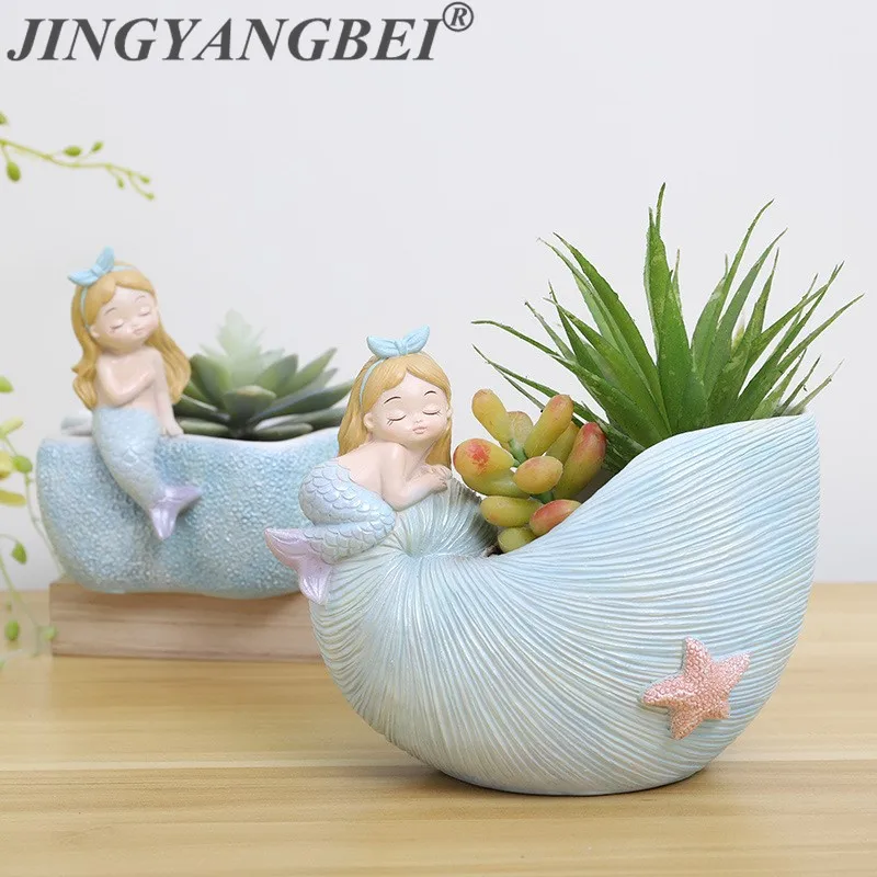 2019 NEW Resin vase Sea Shell Cartoon fairy Succulent Plants Planter Pot Bonsai Cactus Flower Pot Home Decoration Craft
2019 NEW Resin vase Sea Shell Cartoon fairy Succulent Plants Planter Pot Bonsai Cactus Flower Pot Home Decoration Craft