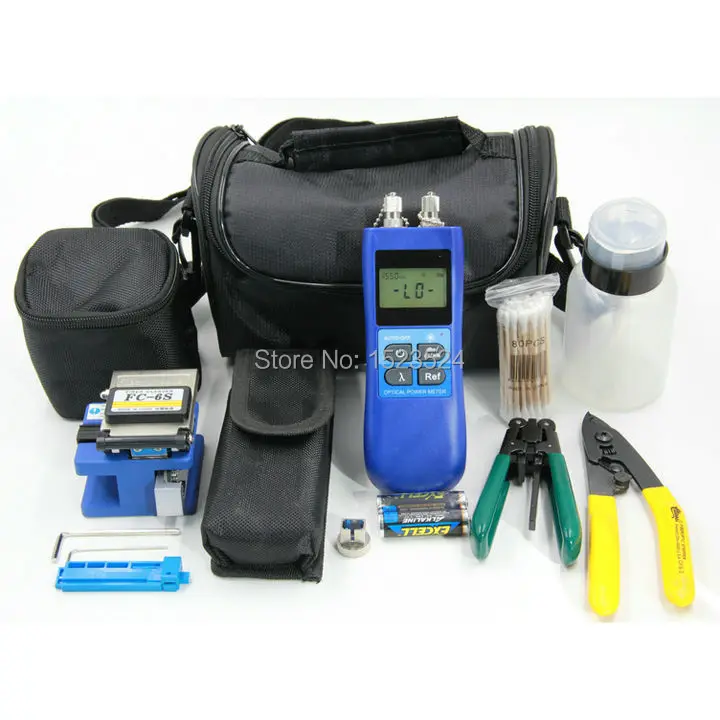 11 in 1 Fiber Optic FTTH Tool Kit with FC-6S Fiber Cleaver 10mw Visual Fault Locator Optical Power Meter , Fiber Optic Stripper
11 in 1 Fiber Optic FTTH Tool Kit with FC-6S Fiber Cleaver 10mw Visual Fault Locator Optical Power Meter , Fiber Optic Stripper