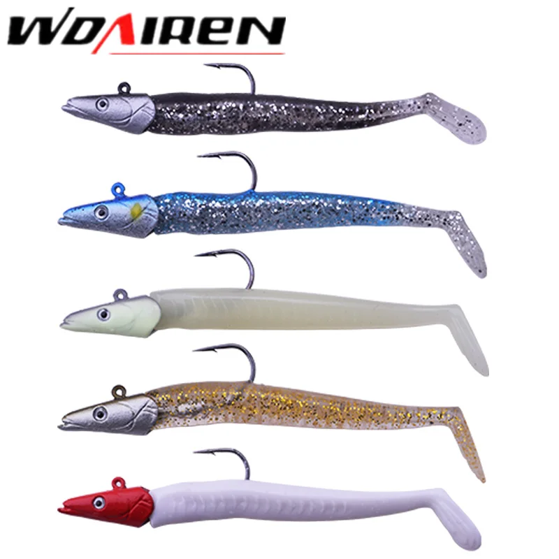 1Pcs Jig Head hook fishing lure 115mm 22g Silicone Soft Bait Sea Fishing Artificial Rubber Bait Bass Pesca fishing tackle WD-22
1Pcs Jig Head hook fishing lure 115mm 22g Silicone Soft Bait Sea Fishing Artificial Rubber Bait Bass Pesca fishing tackle WD-22