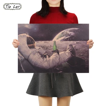 TIE LER Classic Outer Space Earth Astronauts Drink Relaxing Moon Landing Fantasy Kraft Paper Poster Home Decor Wall Sticker
TIE LER Classic Outer Space Earth Astronauts Drink Relaxing Moon Landing Fantasy Kraft Paper Poster Home Decor Wall Sticker